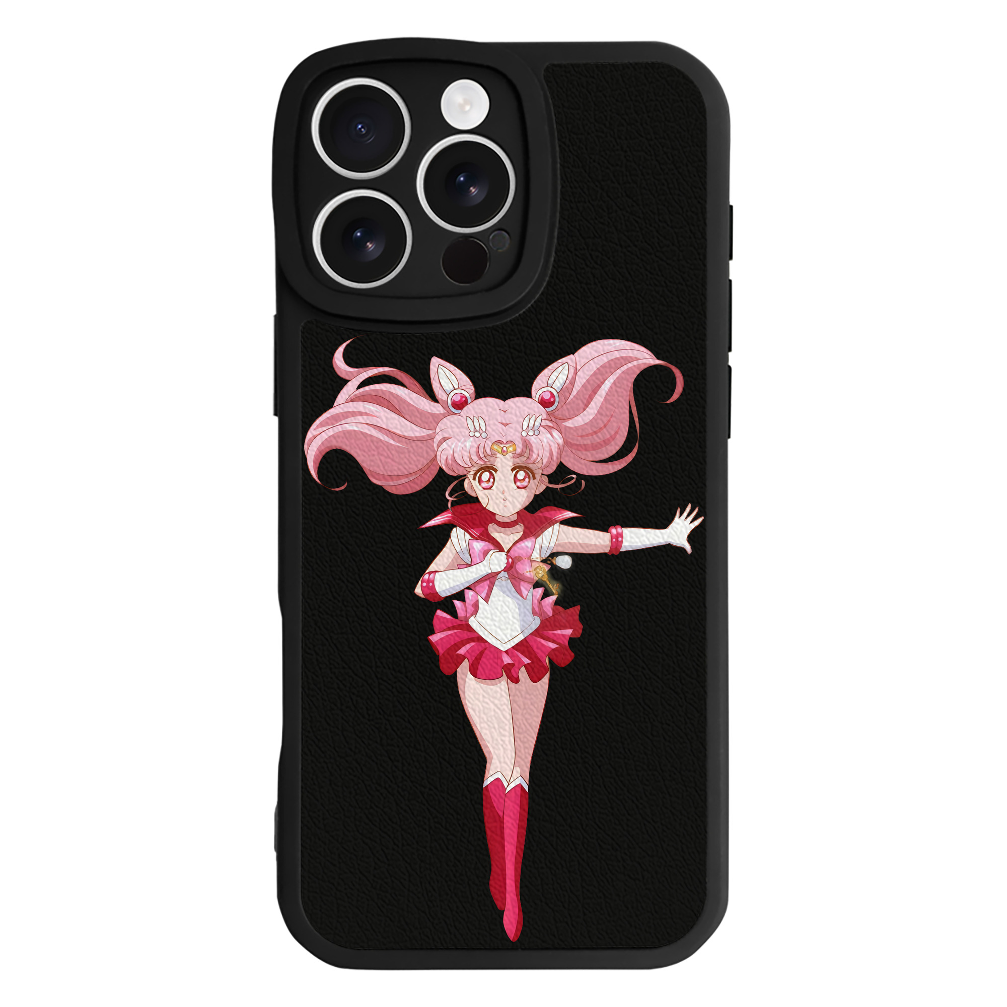 （画像用） 美少女戦士セーラームーン ちびうさ Sailor Moon Chibiusa Tsukino Usagi Small Lady Serenity 【iPhone 16シリーズ対応】シリコンスマホケース（レザー調） 材質：シリコン